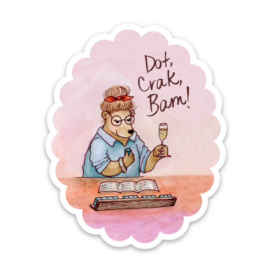 Mahjong Mama Bear 3in Sticker (Stickermule) Mahjong Mama Bear 3in Sticker (Stickermule)