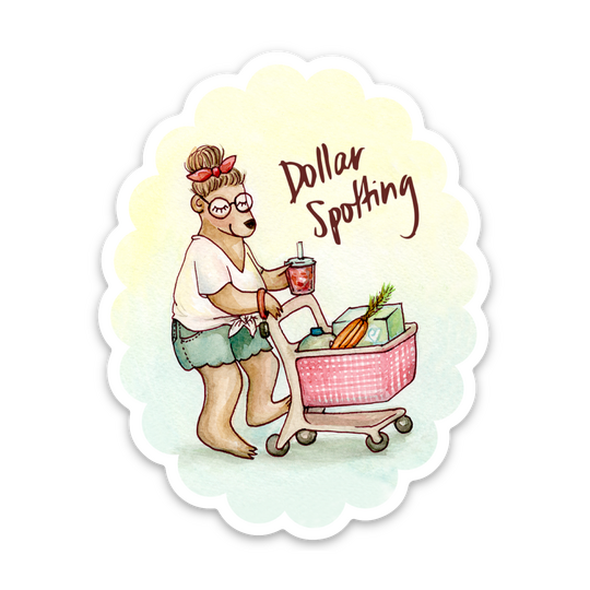 Shopping Mama Bear 3in Sticker (Stickermule) Shopping Mama Bear 3in Sticker (Stickermule)
